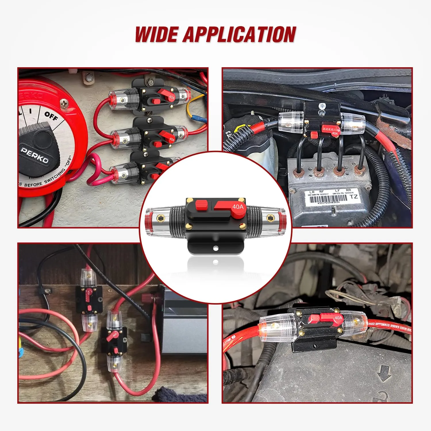 40A Circuit Breaker Reset Fuse Holder