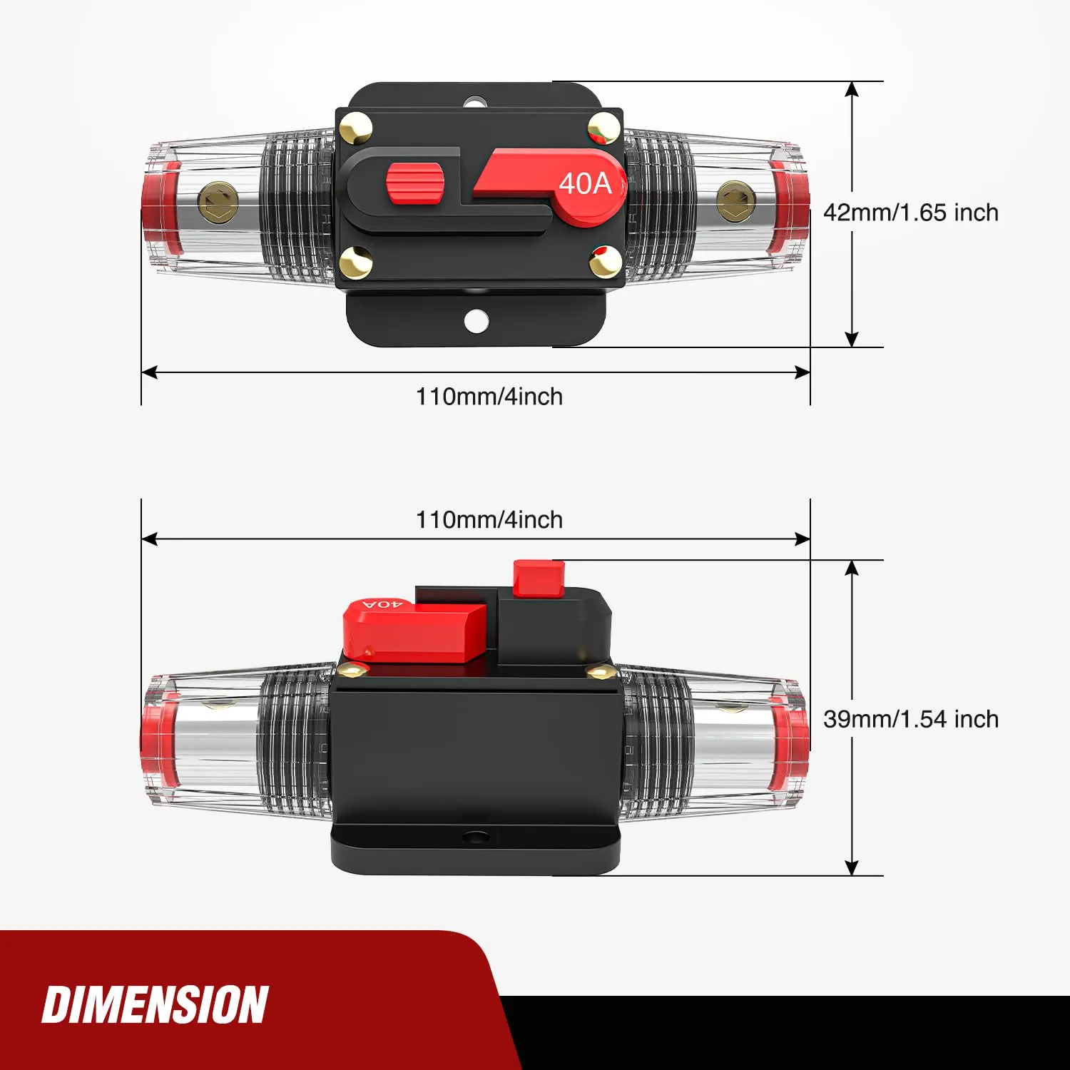 40A Circuit Breaker Reset Fuse Holder