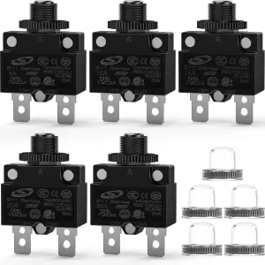 5Pcs 5A 10A 15A 20A 30A Terminals Circuit Breaker