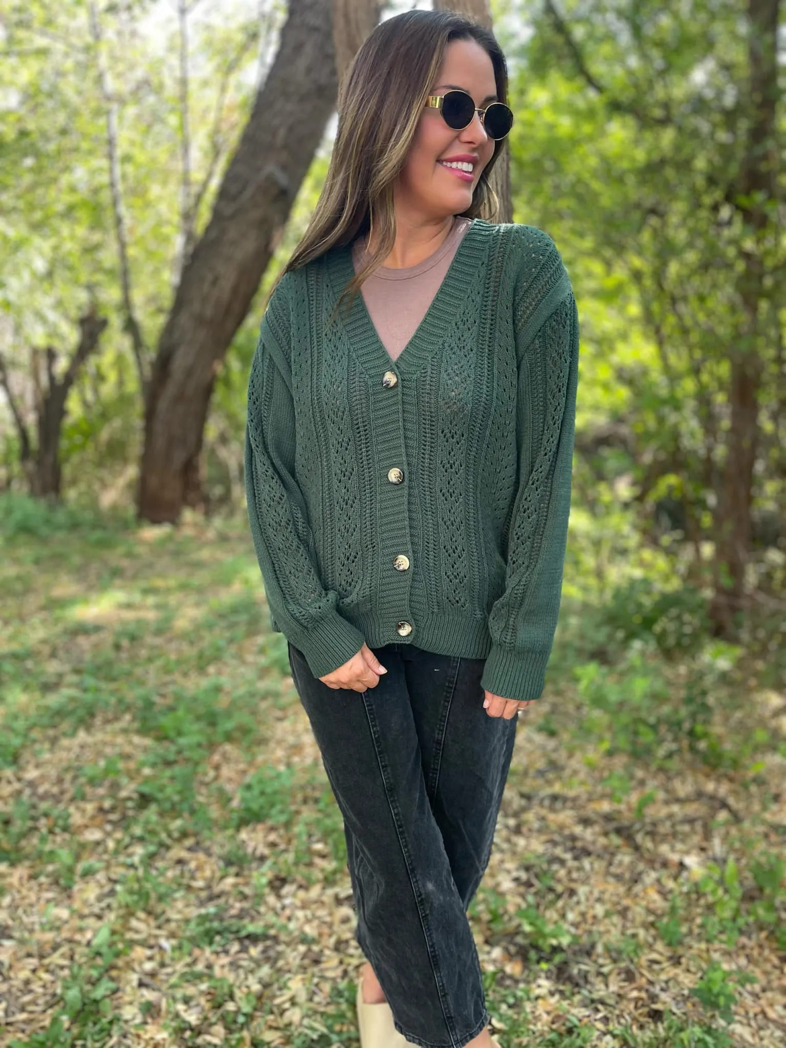 Austin Button Cardigan in Four Colors