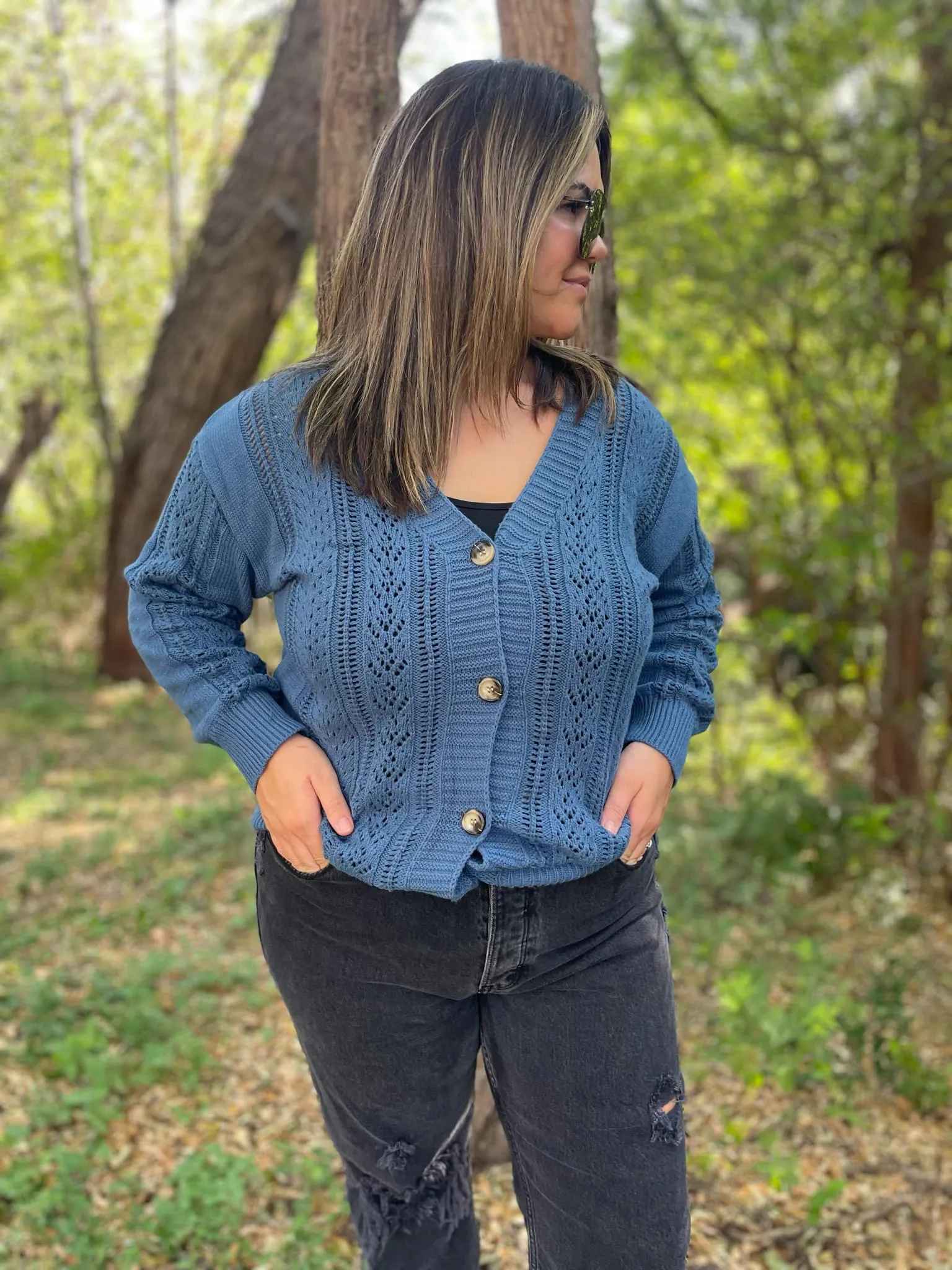 Austin Button Cardigan in Four Colors