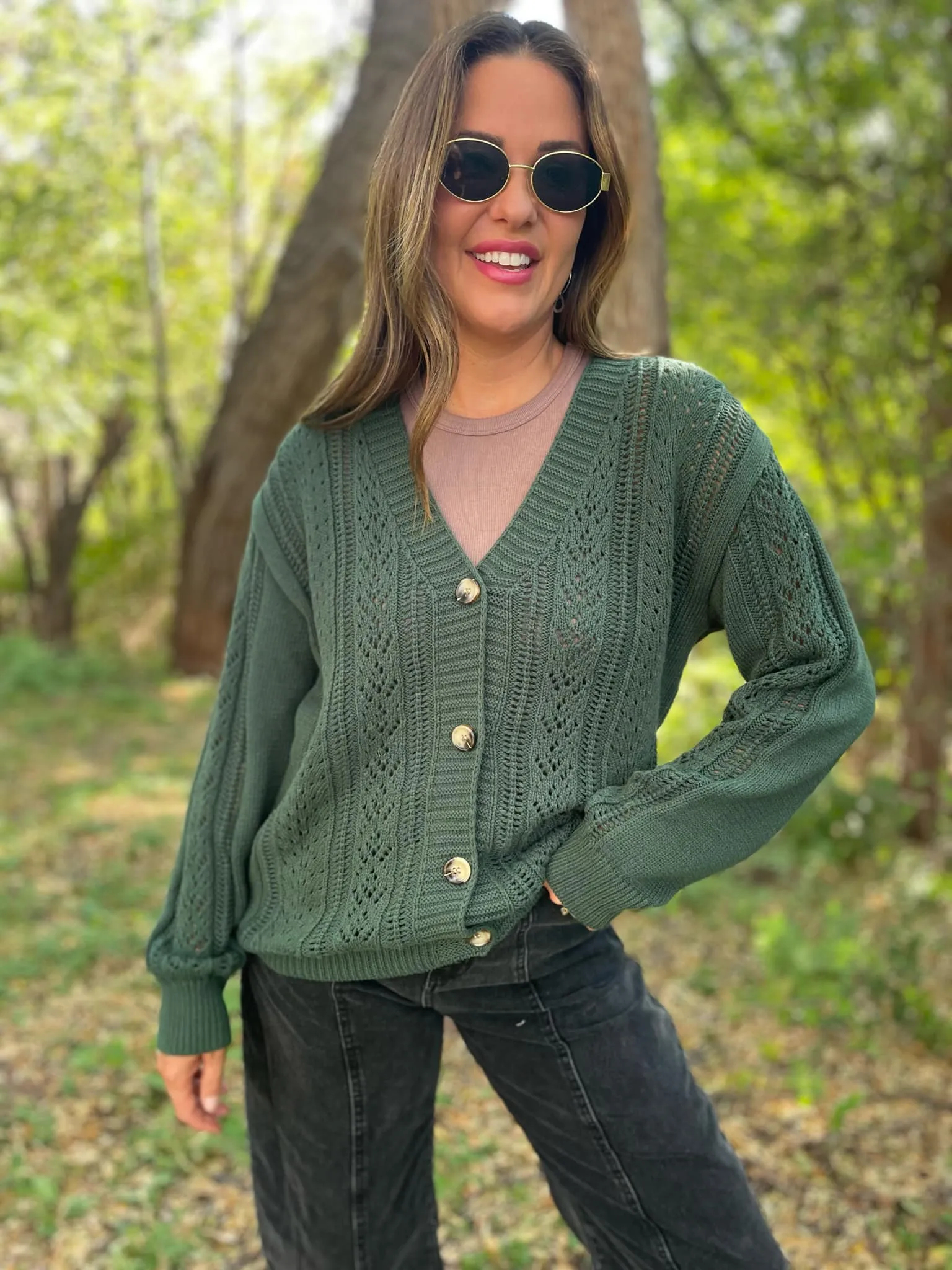 Austin Button Cardigan in Four Colors