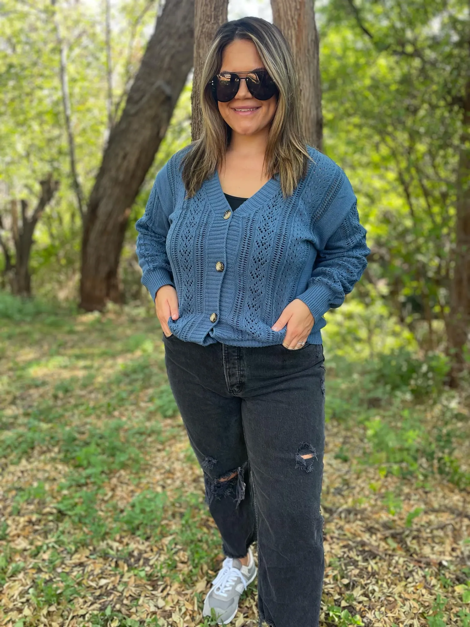 Austin Button Cardigan in Four Colors