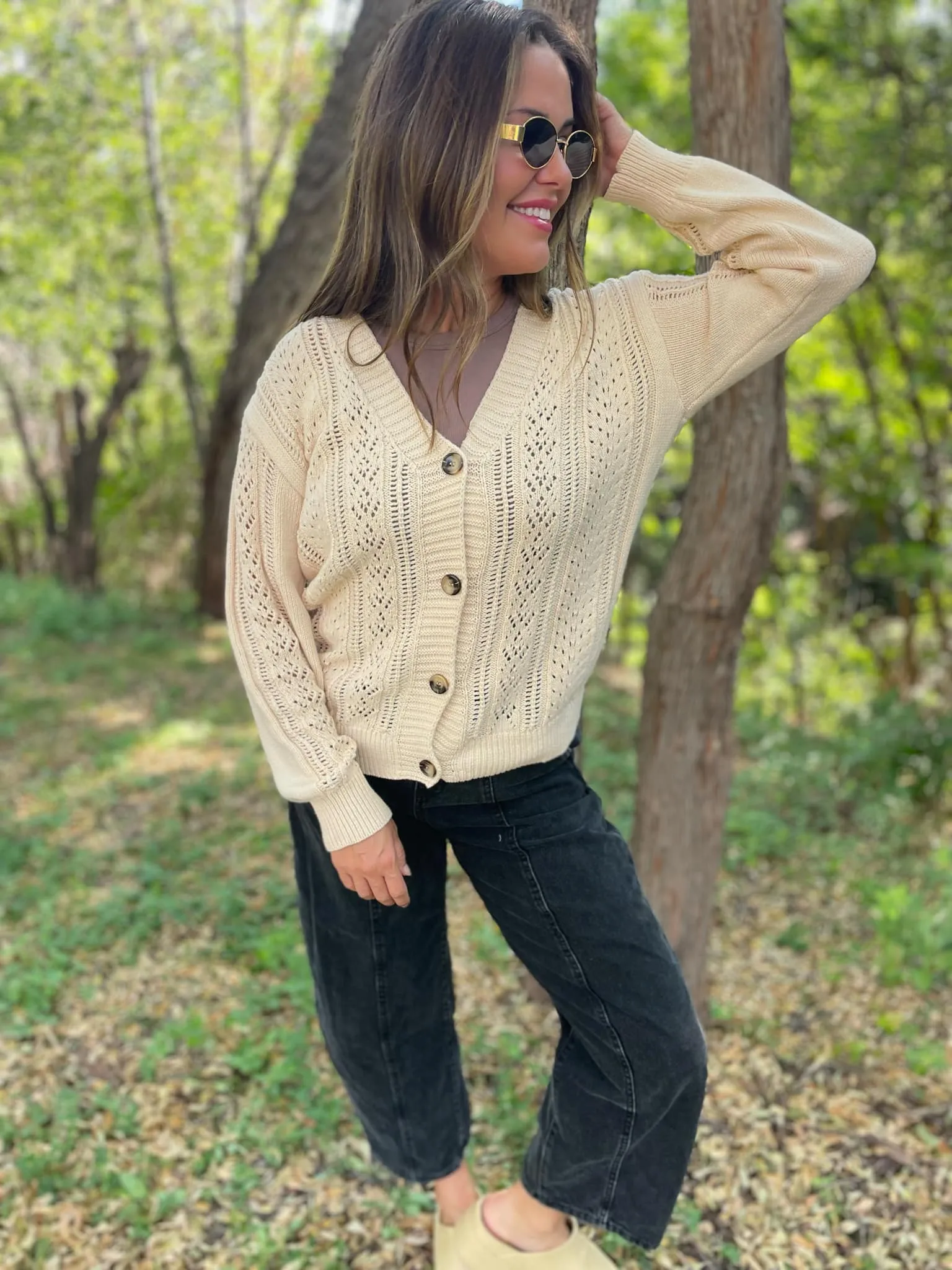 Austin Button Cardigan in Four Colors