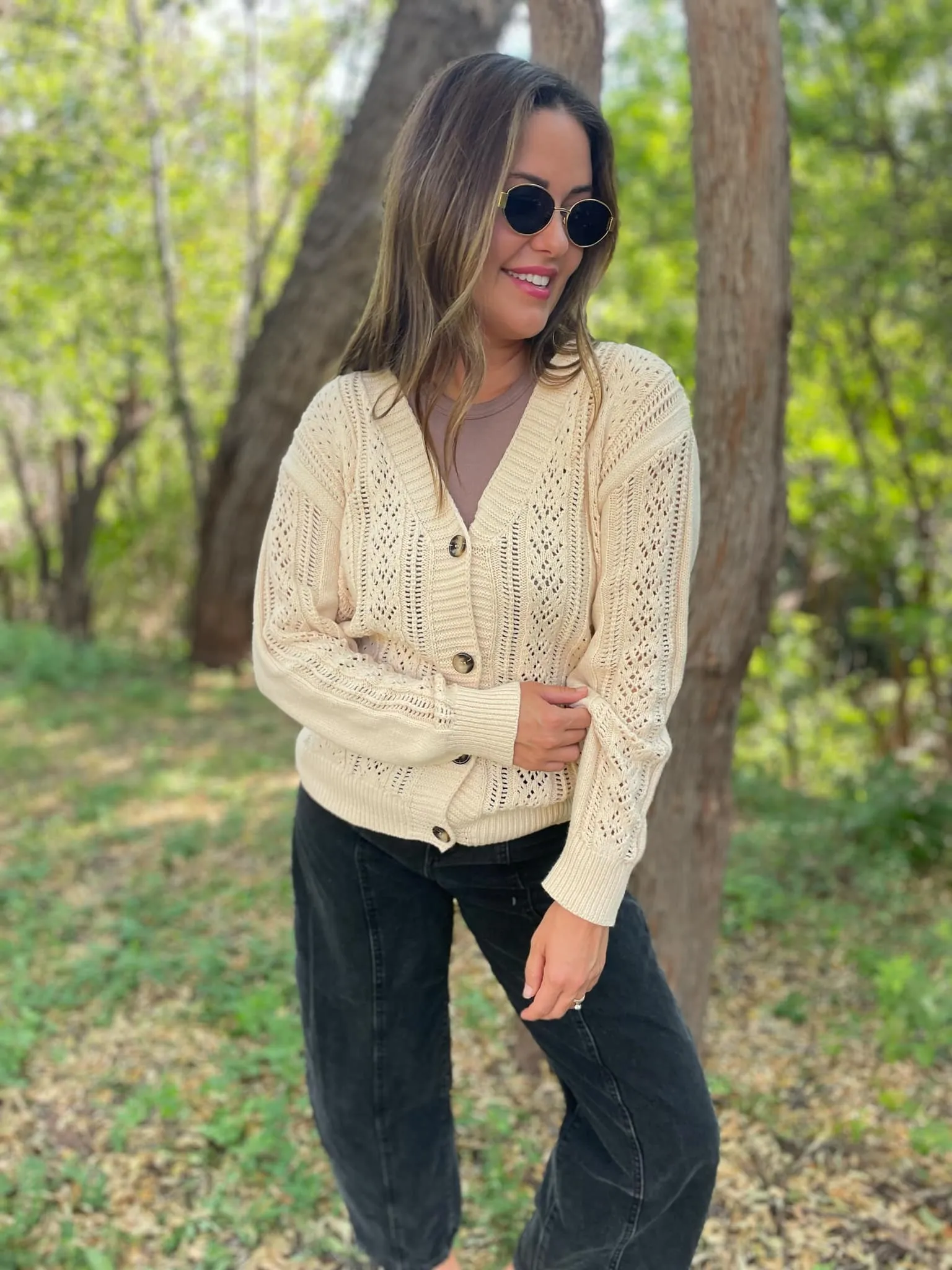Austin Button Cardigan in Four Colors