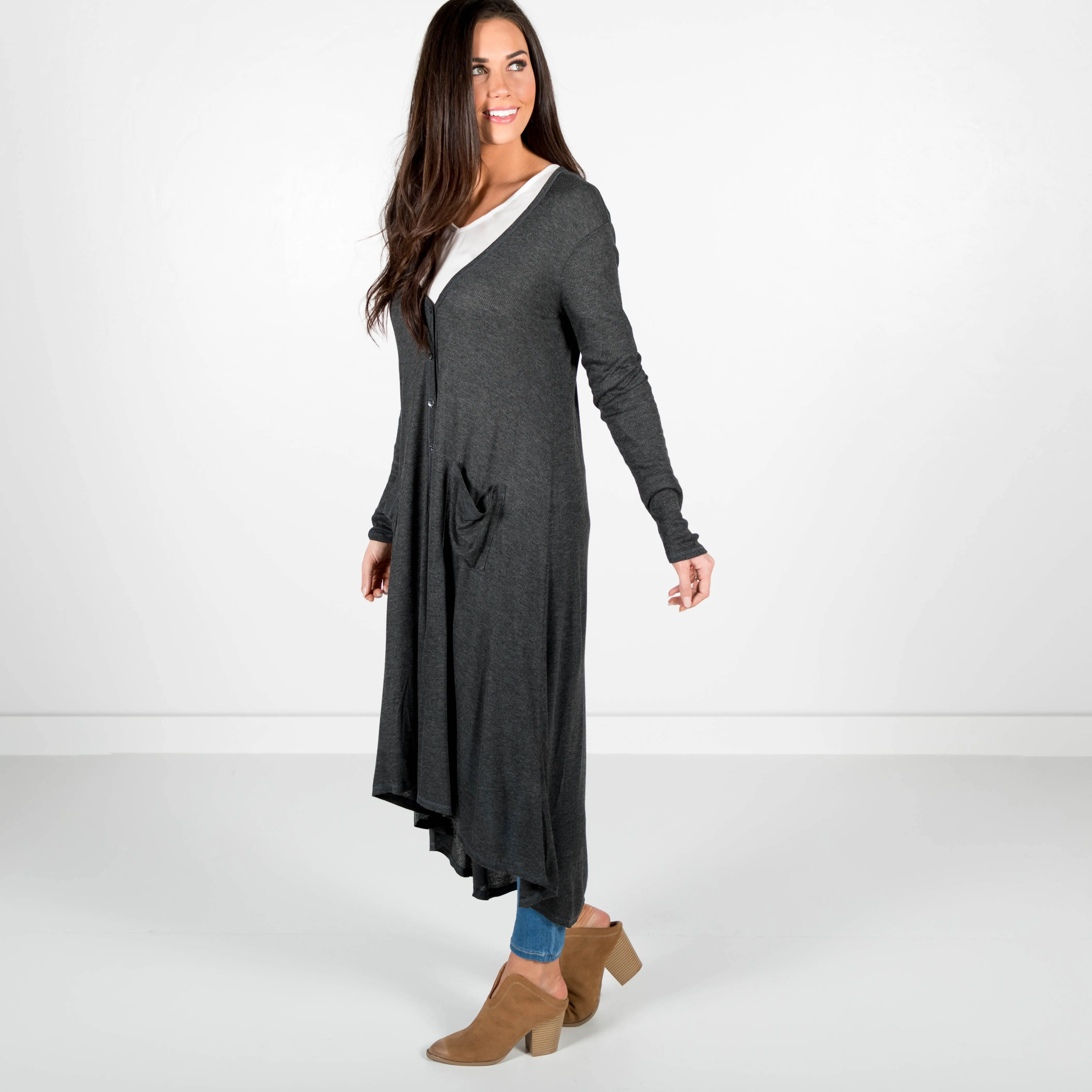 Beau Button Up Sweater Cardigan