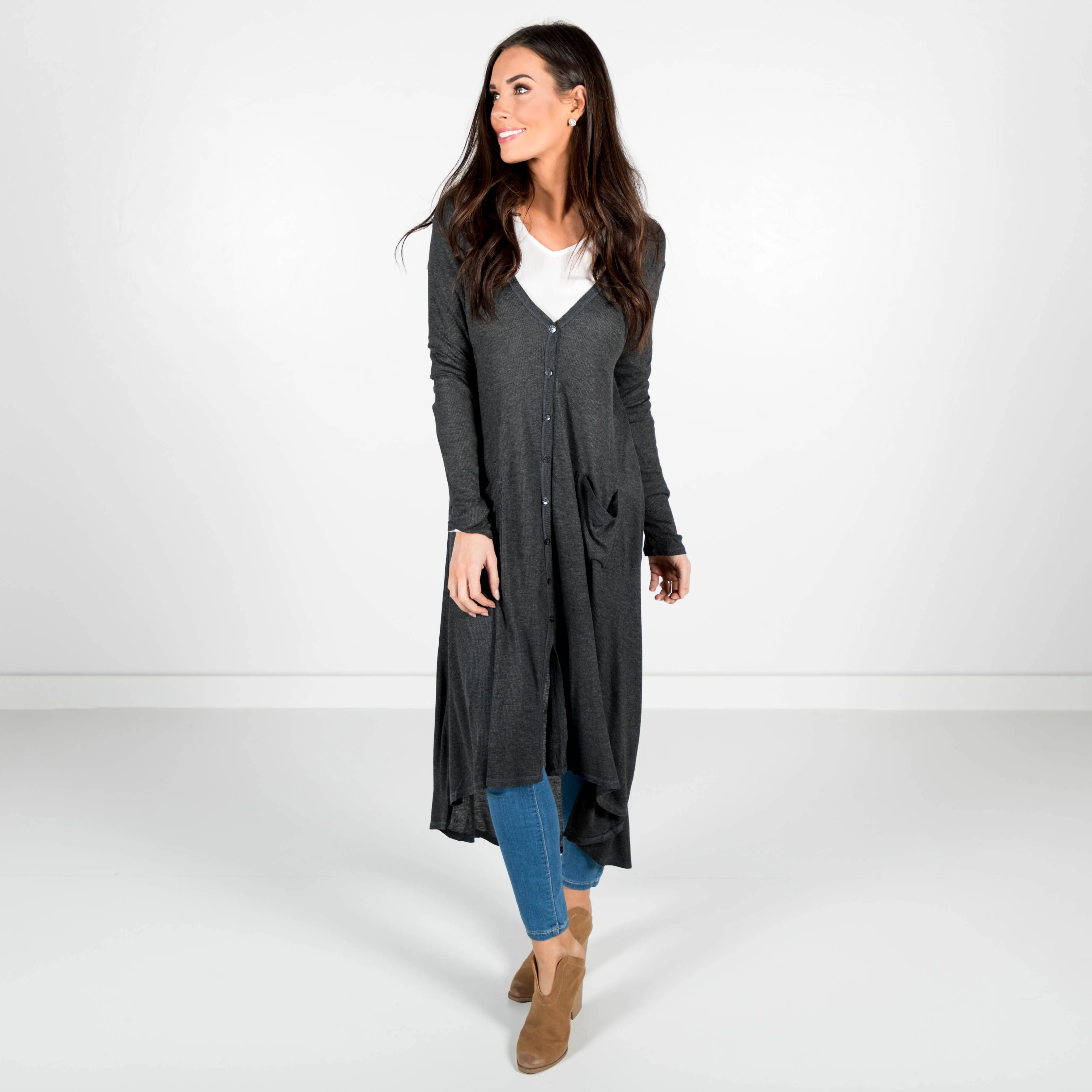 Beau Button Up Sweater Cardigan