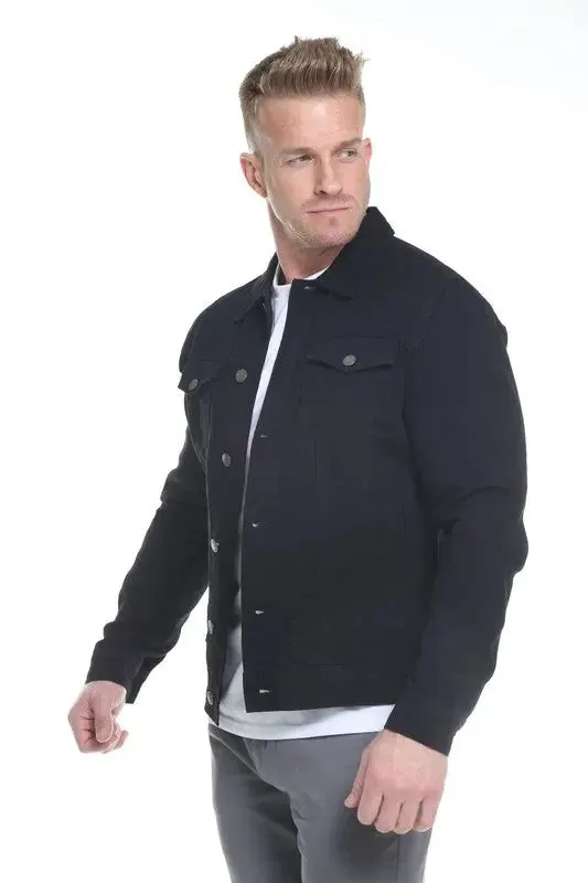 Blue Age Men's Denim Jacket in Black