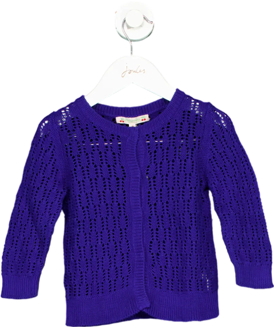 Bonpoint Blue Cotton Cardigan 4 Years