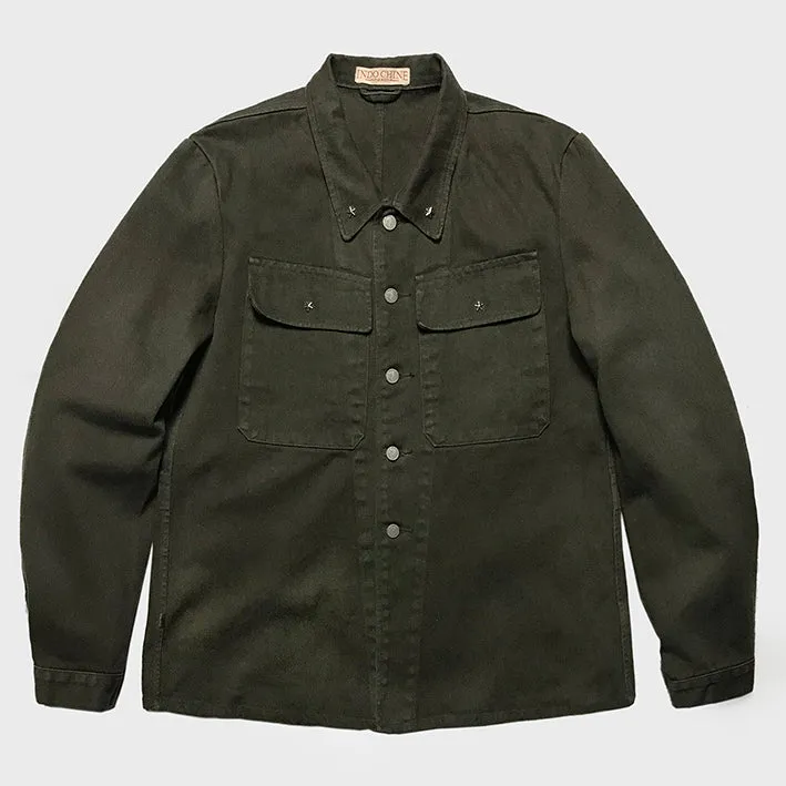 BZEN INDOCHINE - M.3227 MINH REGULAR FIT NAM INSPIRED JACKET-13.75oz-BROWN