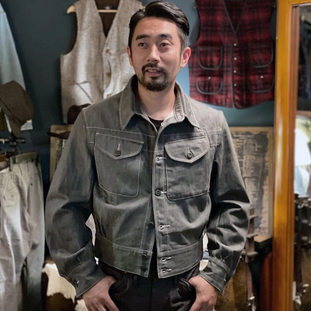 BZEN UNARMY - M.3170 IKE'S REGULAR FIT JACKET-14oz-E0 GREY