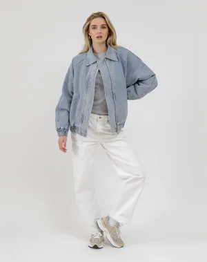 Christine Bomber Jacket | Light Denim Blue