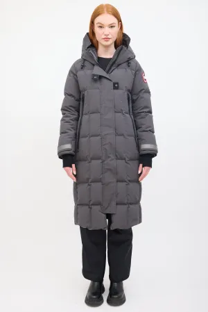 Dark Grey Quilted Down Elmwood Parka