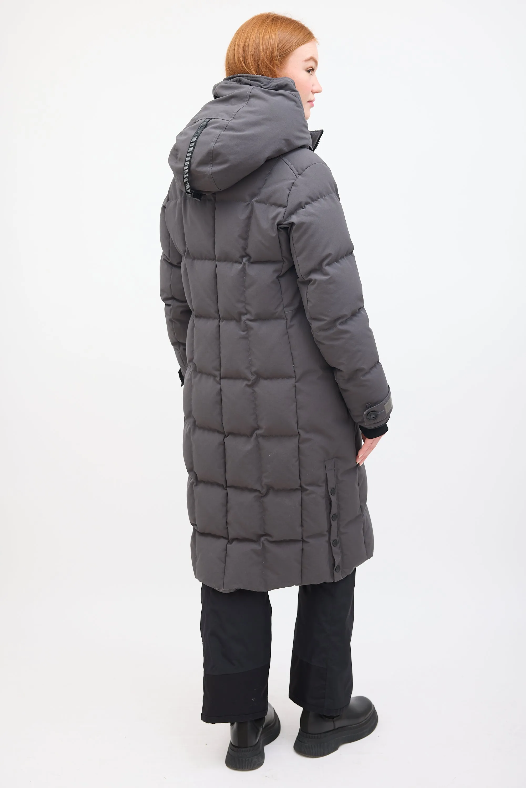 Dark Grey Quilted Down Elmwood Parka