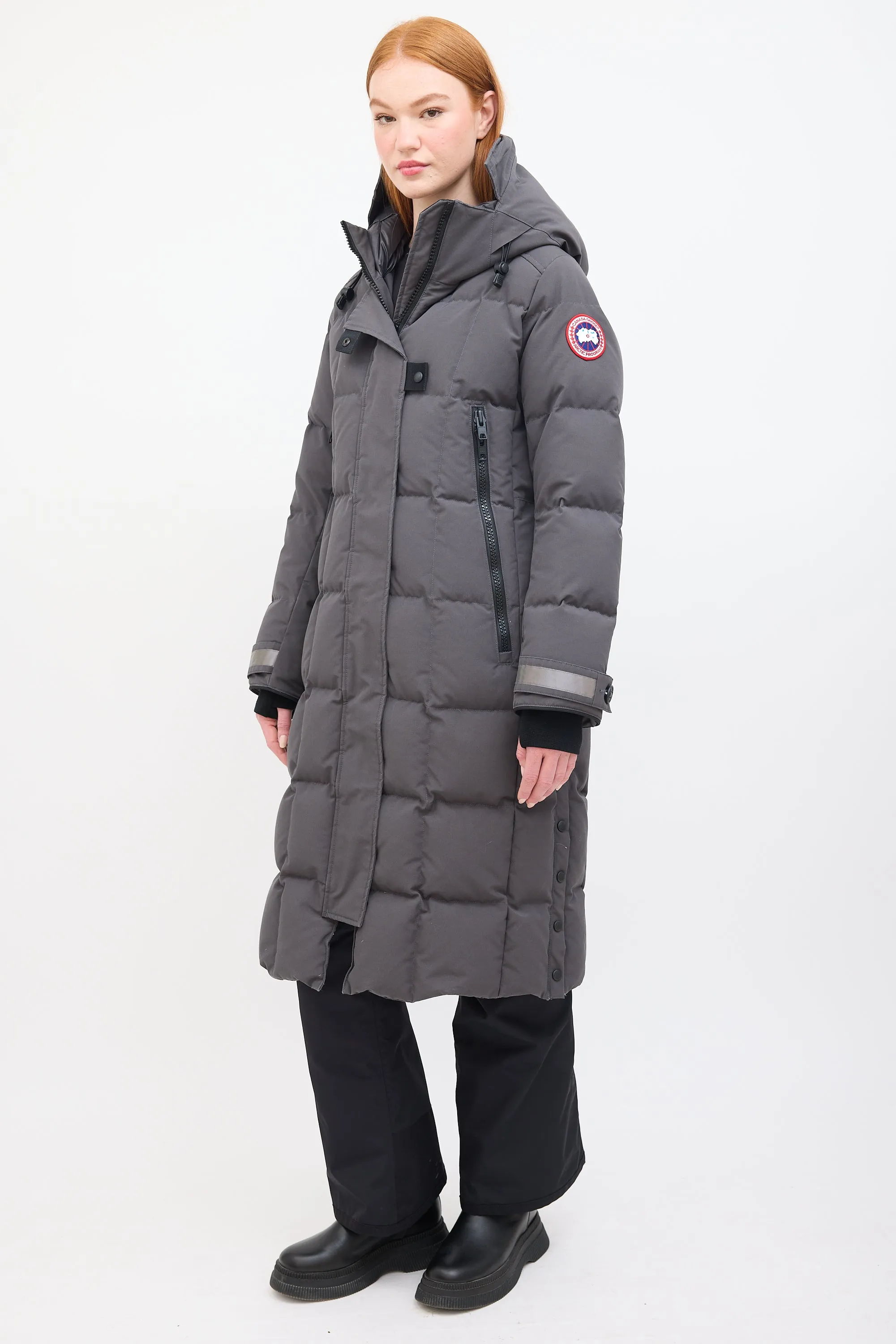 Dark Grey Quilted Down Elmwood Parka