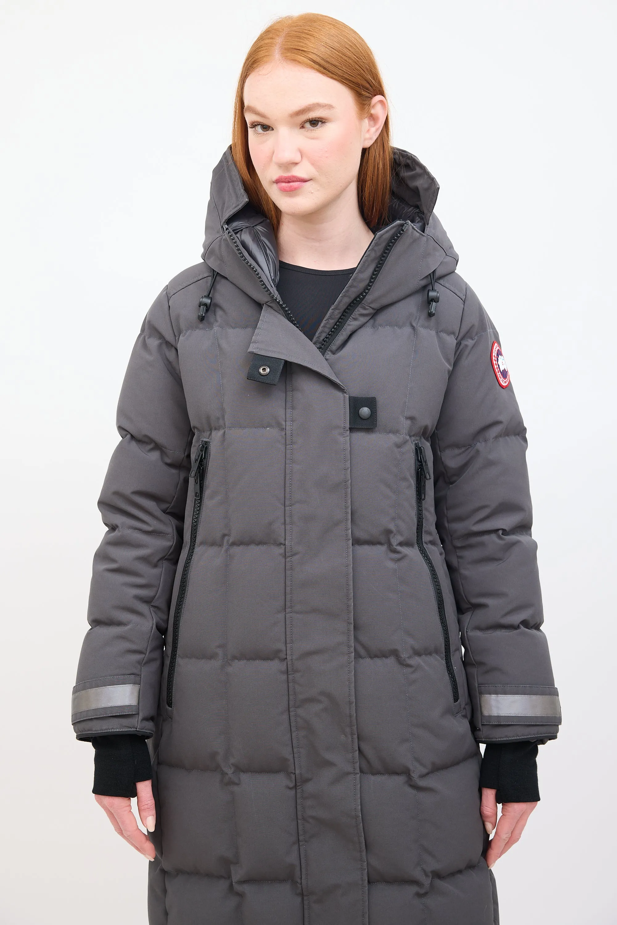 Dark Grey Quilted Down Elmwood Parka