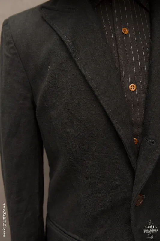 Garment Dyed Cotton Herringbone Harper Blazer - S/M