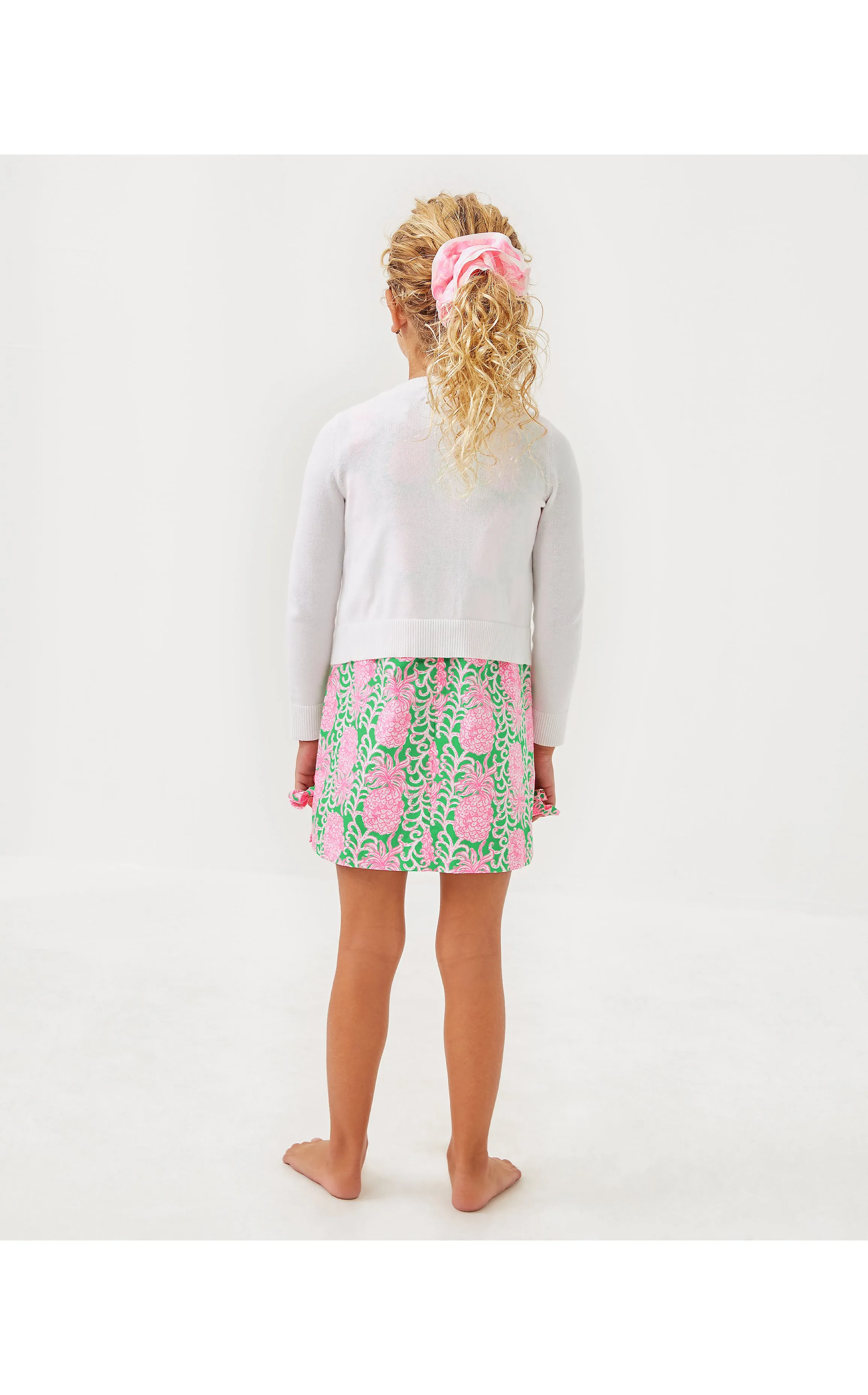 Girls Mini Amalia Cardigan Resort White
