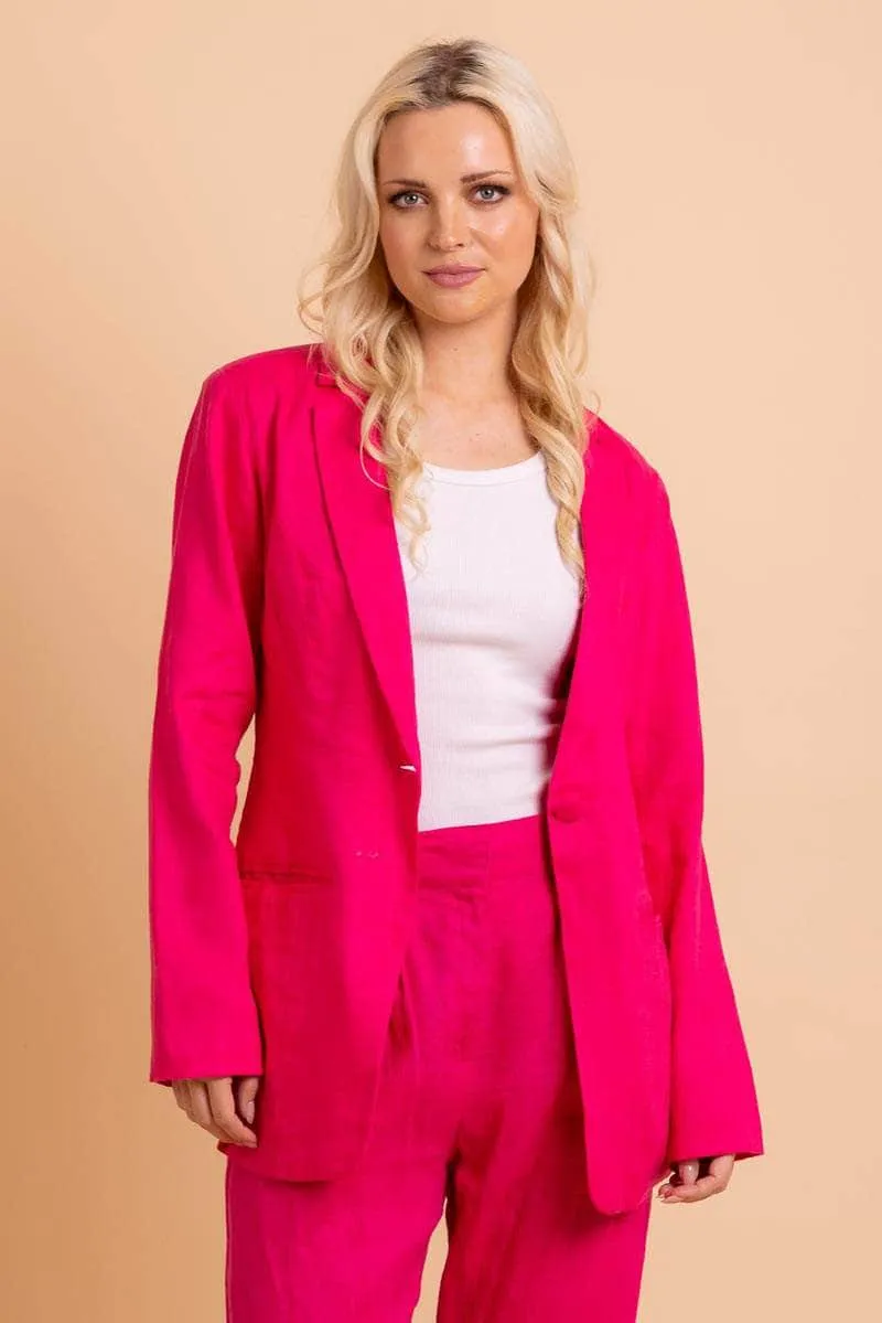 Indigo Blazer Pink