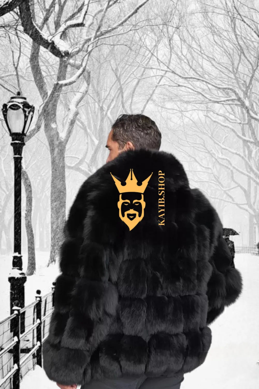 Luxury Black Fox Fur Parka for Men: Embrace Winter in Style
