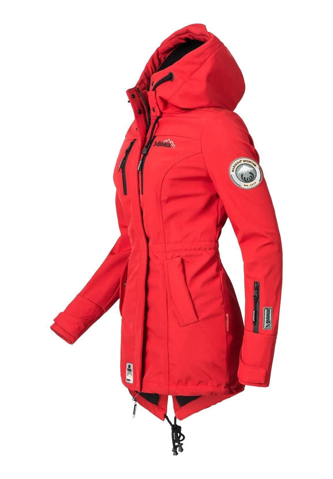 Marikoo parka, fitted, red