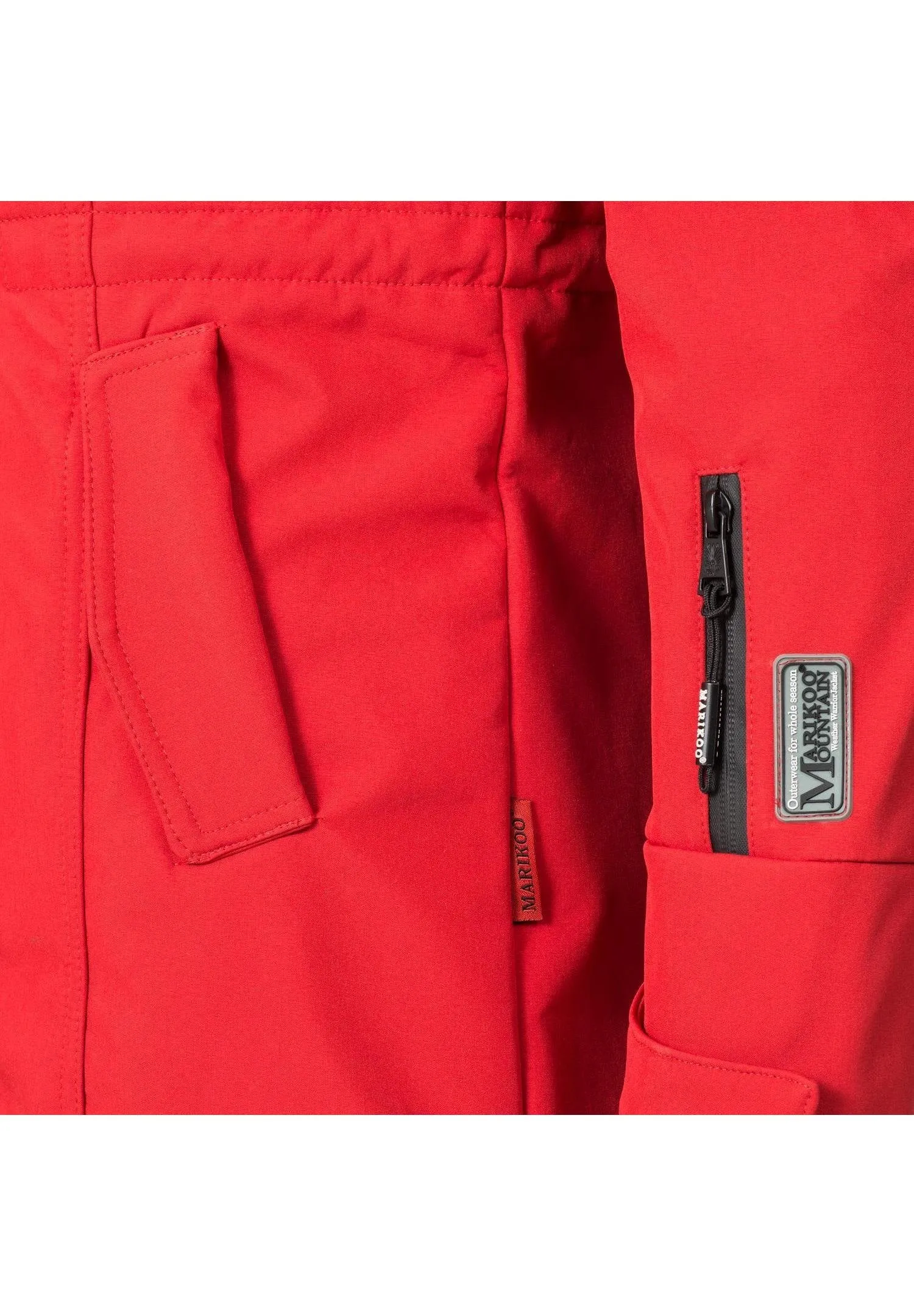 Marikoo parka, fitted, red