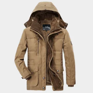Men's Long Cashmere Parka  Thickened Warm Jacket  High-Quality  Windproof & Insulated  Multiple Colours