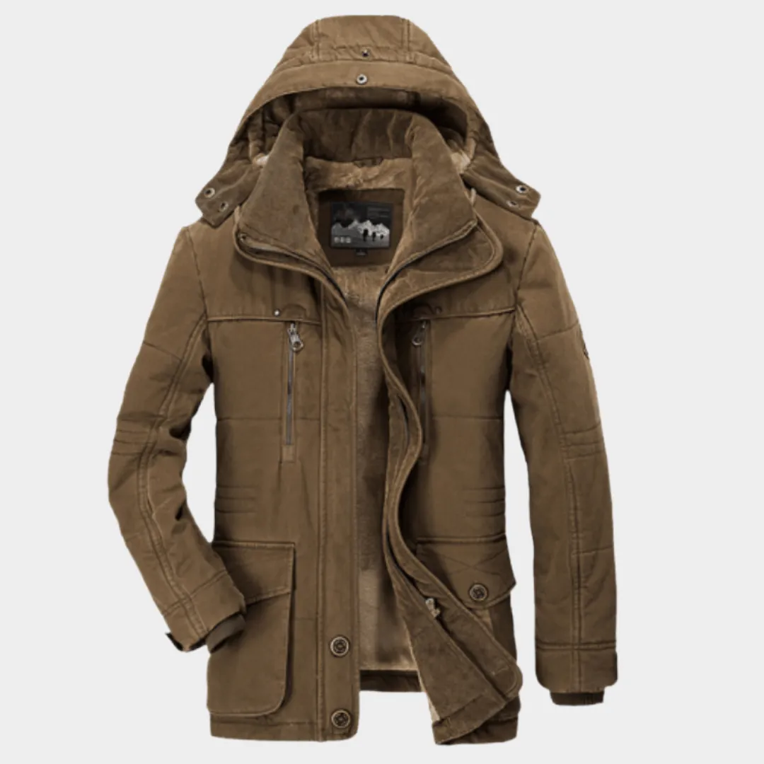 Men's Long Cashmere Parka  Thickened Warm Jacket  High-Quality  Windproof & Insulated  Multiple Colours