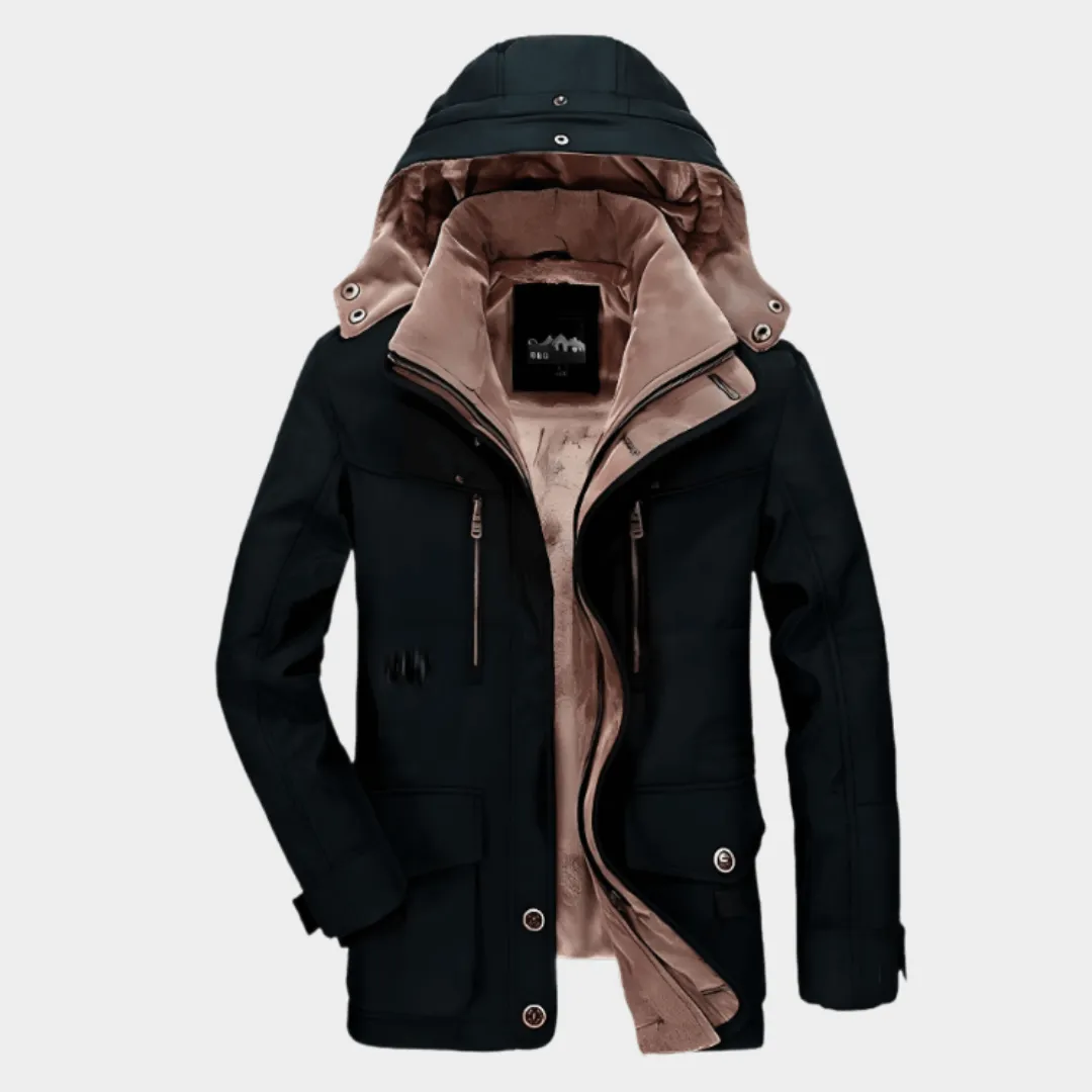 Men's Long Cashmere Parka  Thickened Warm Jacket  High-Quality  Windproof & Insulated  Multiple Colours