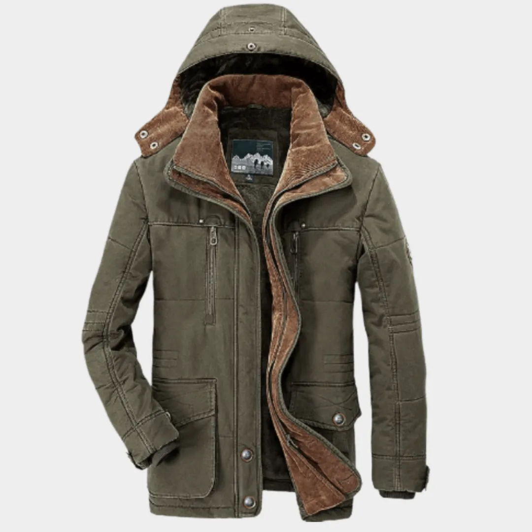 Men's Long Cashmere Parka  Thickened Warm Jacket  High-Quality  Windproof & Insulated  Multiple Colours