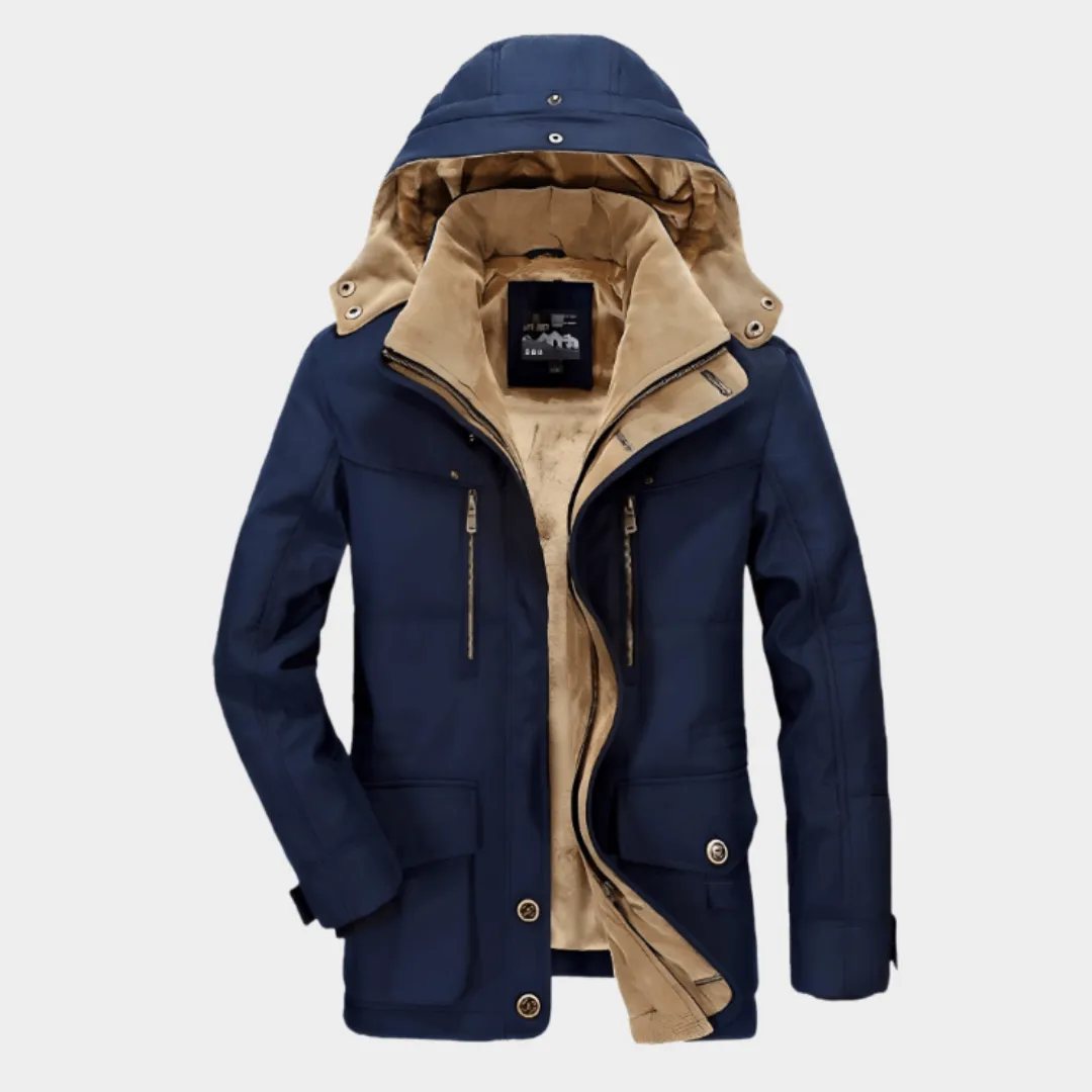 Men's Long Cashmere Parka  Thickened Warm Jacket  High-Quality  Windproof & Insulated  Multiple Colours