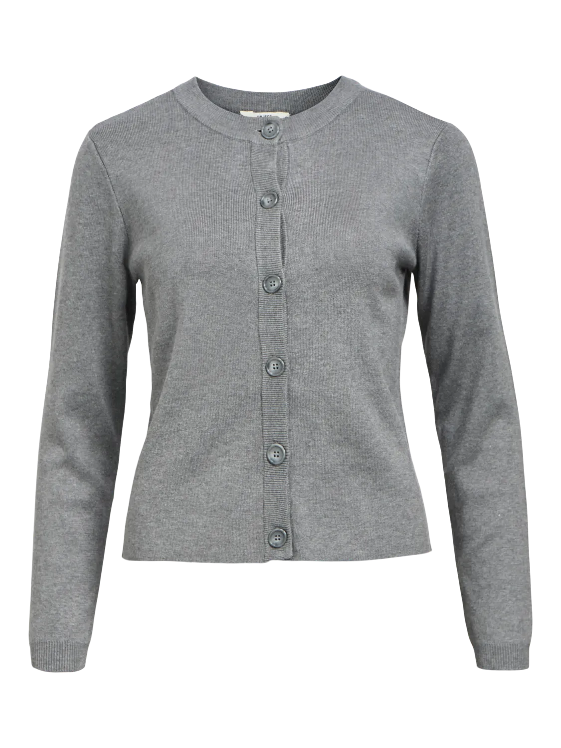 OBJESTER Knit Cardigan - Medium Grey Melange