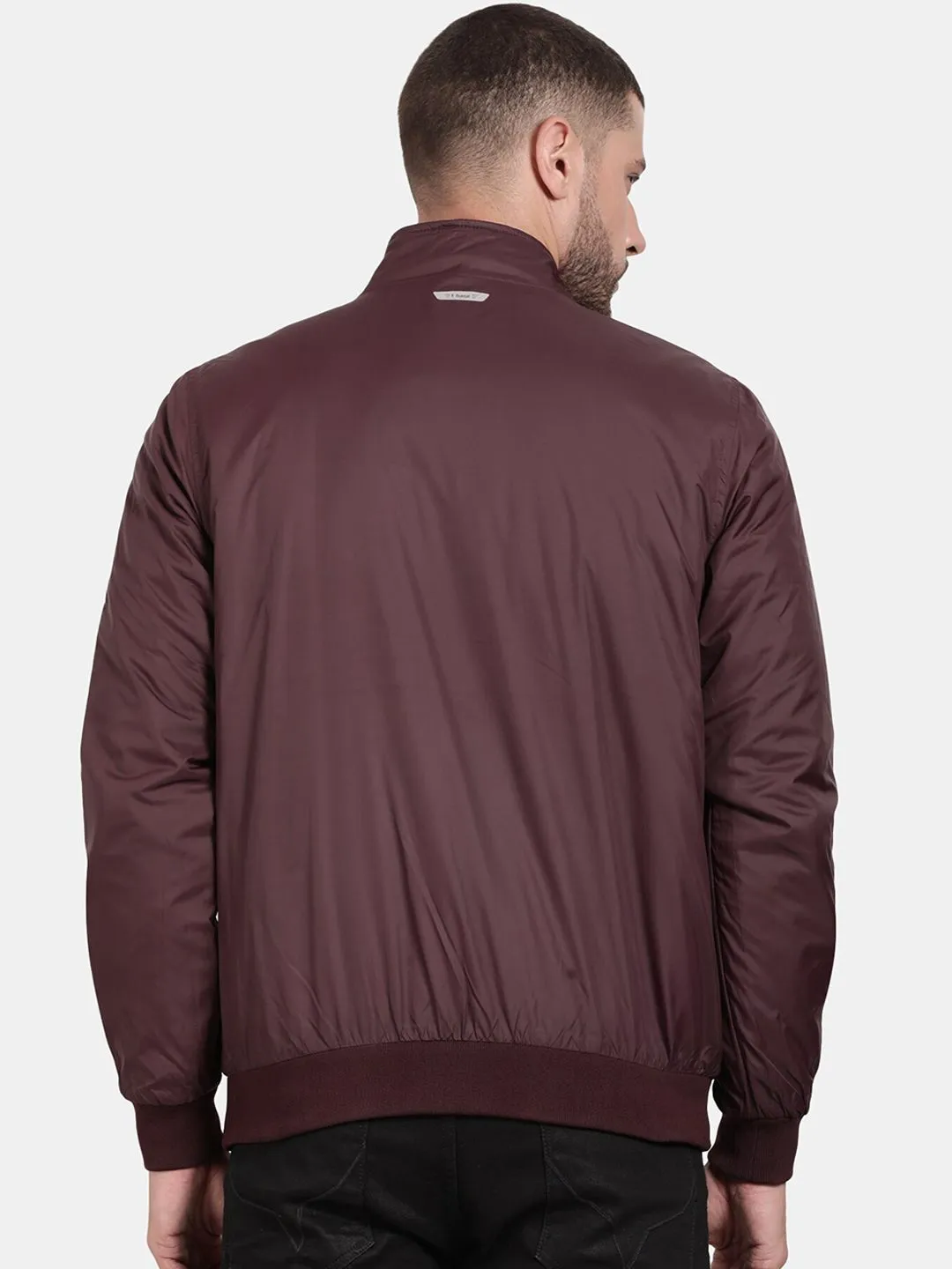 t-base Mock Collar Windcheater Bomber Jacket