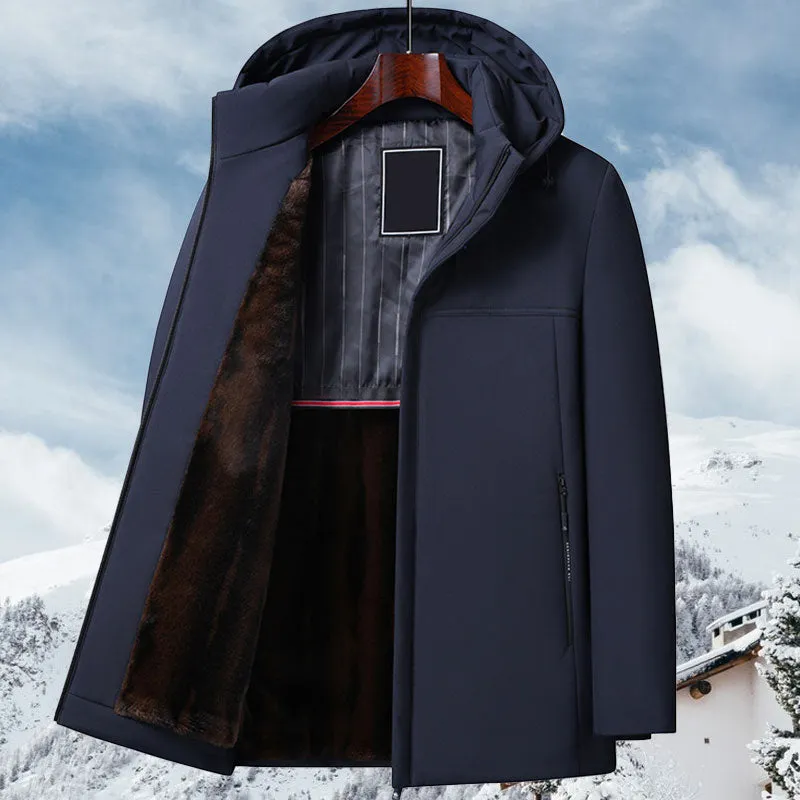 Thermische Dikke Dikke Parka -Jas Voor Heren