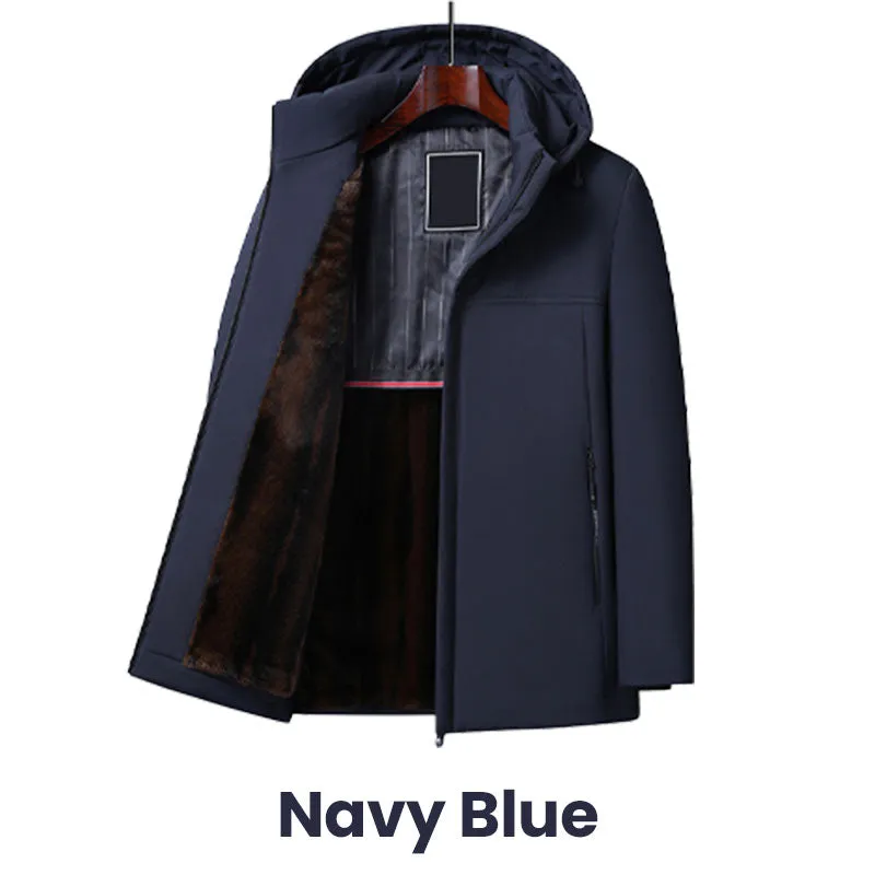Thermische Dikke Dikke Parka -Jas Voor Heren