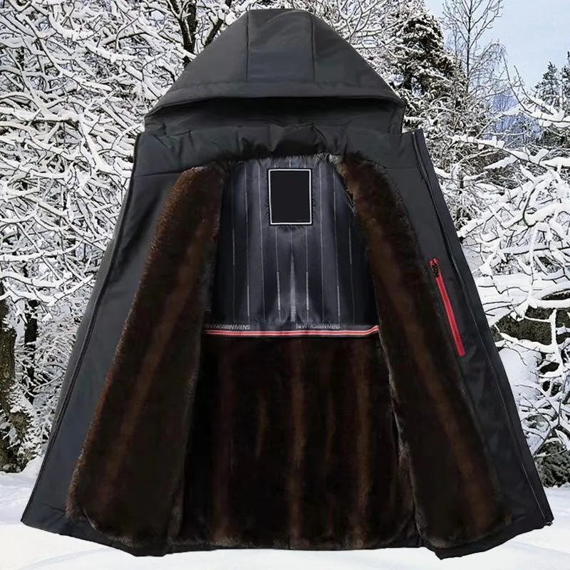 Thermische Dikke Dikke Parka -Jas Voor Heren