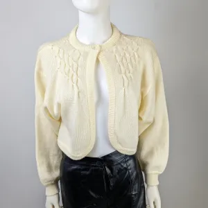 Vintage Cropped Beaded Cardigan M
