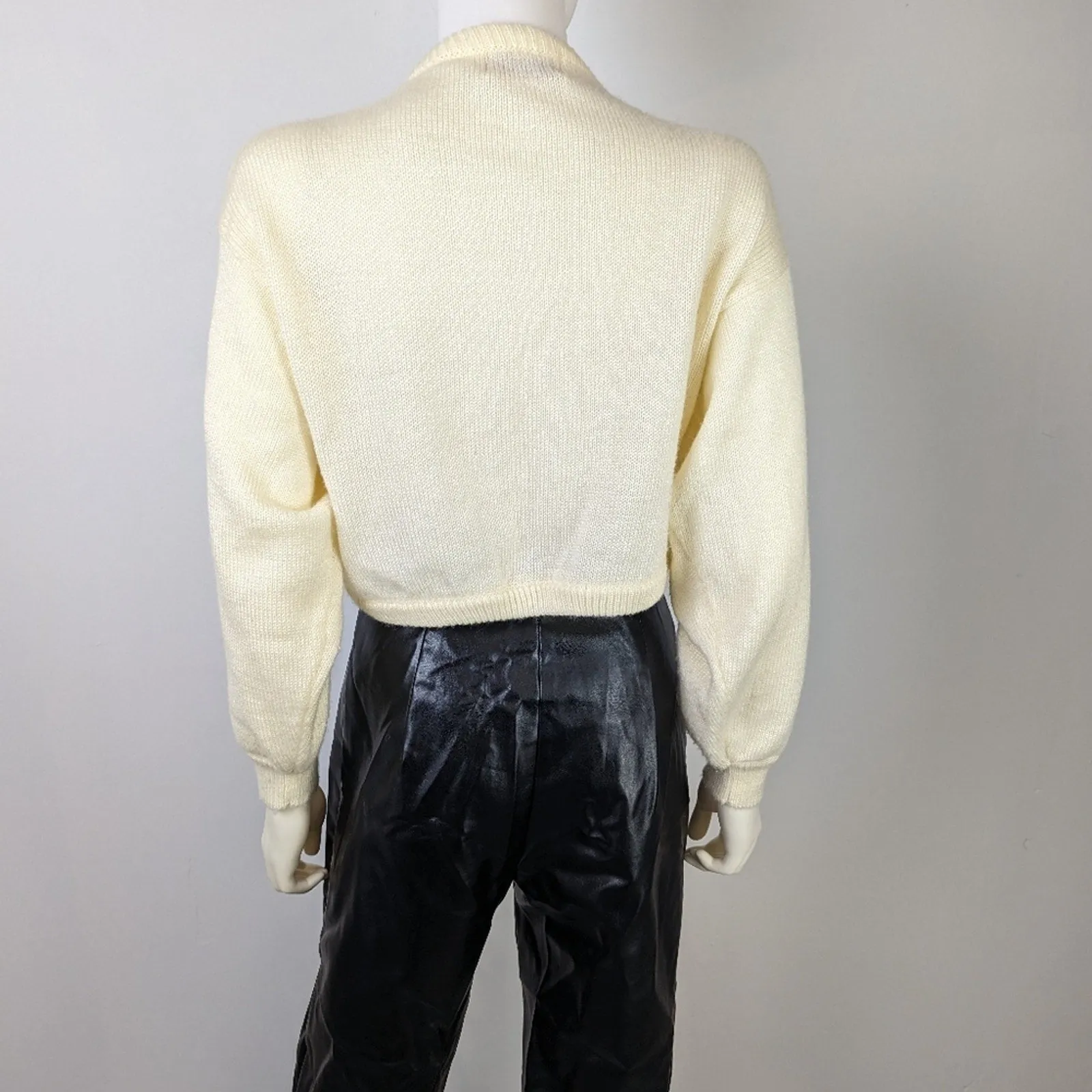 Vintage Cropped Beaded Cardigan M