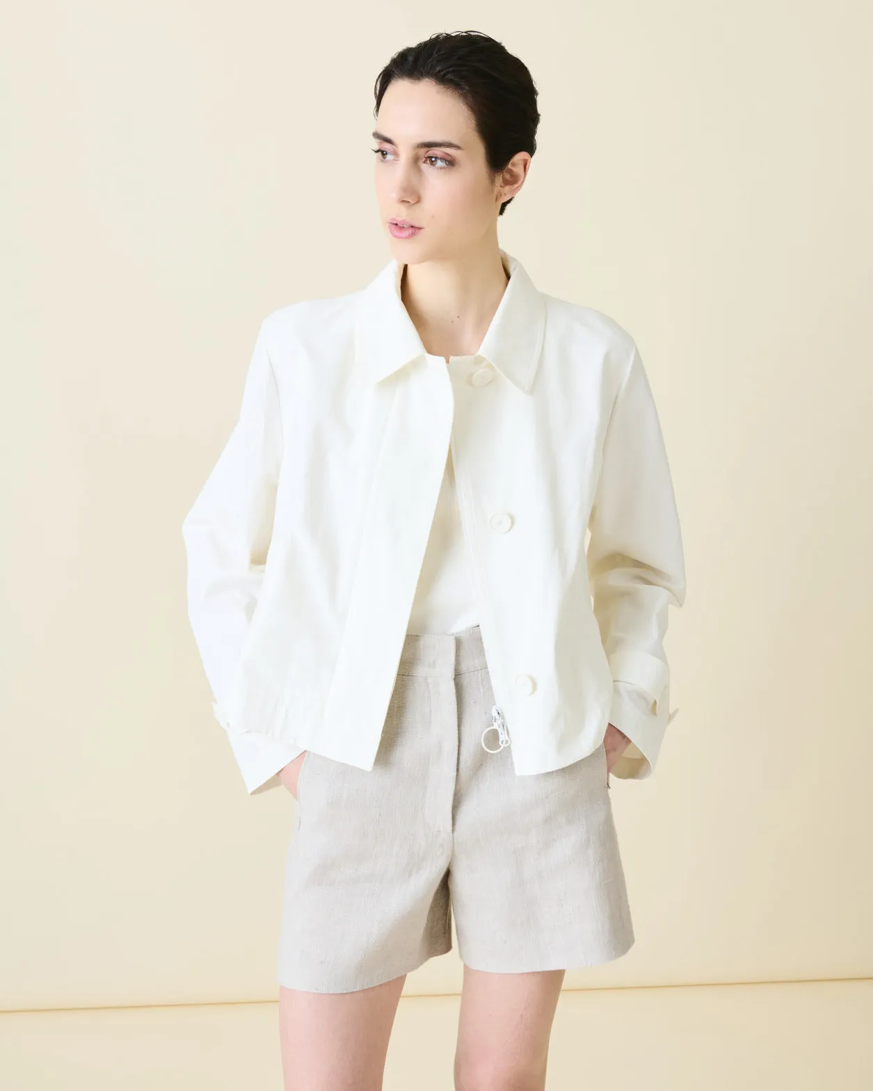 Water Repellent Bicycle Parka in Cotton Blend
