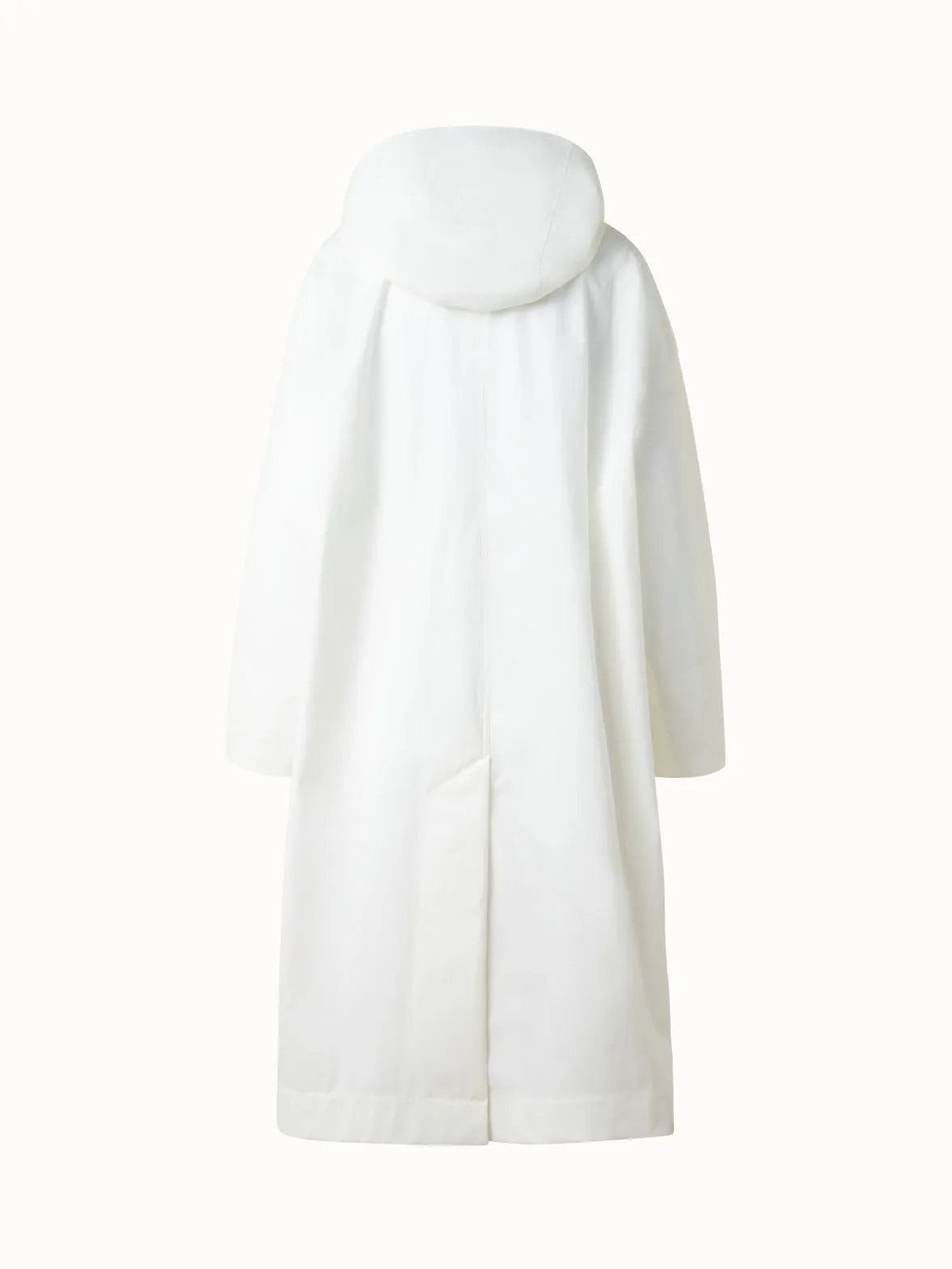 Water Repellent Parka in Cotton Blend with Hood