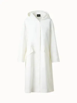 Water Repellent Parka in Cotton Blend with Hood