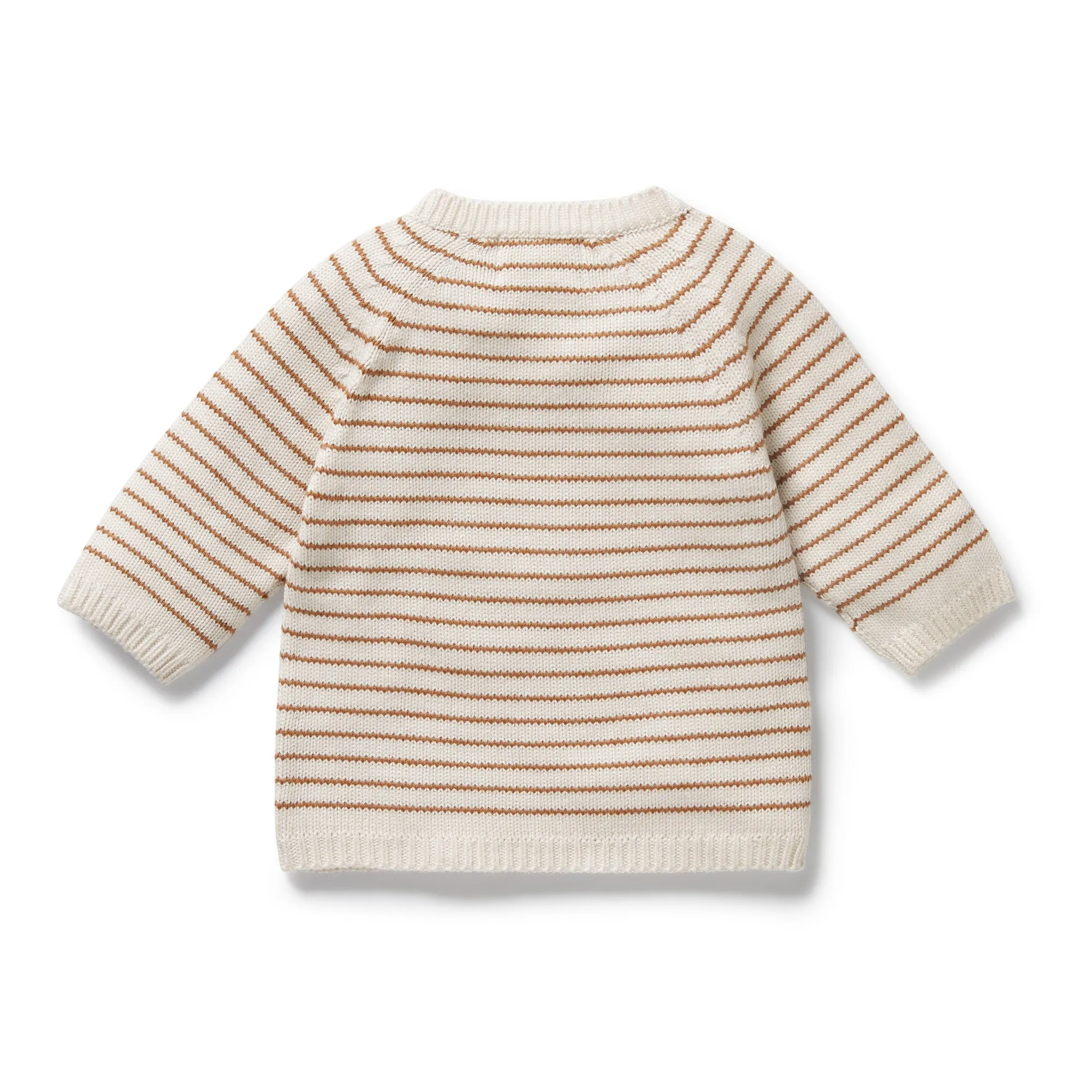 Wilson & Frenchy - Cinnamon Stripe Organic Knitted Kimono Cardigan
