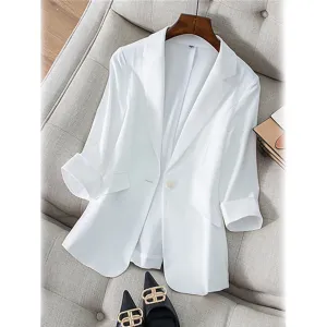 Women's Long Sleeve Pocket Casual Blazer